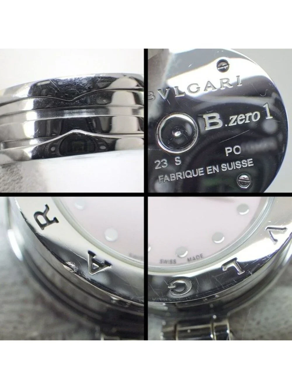 Bvlgari B.Zero1 Bangle Watch S Pink Dial SS Quartz Analog